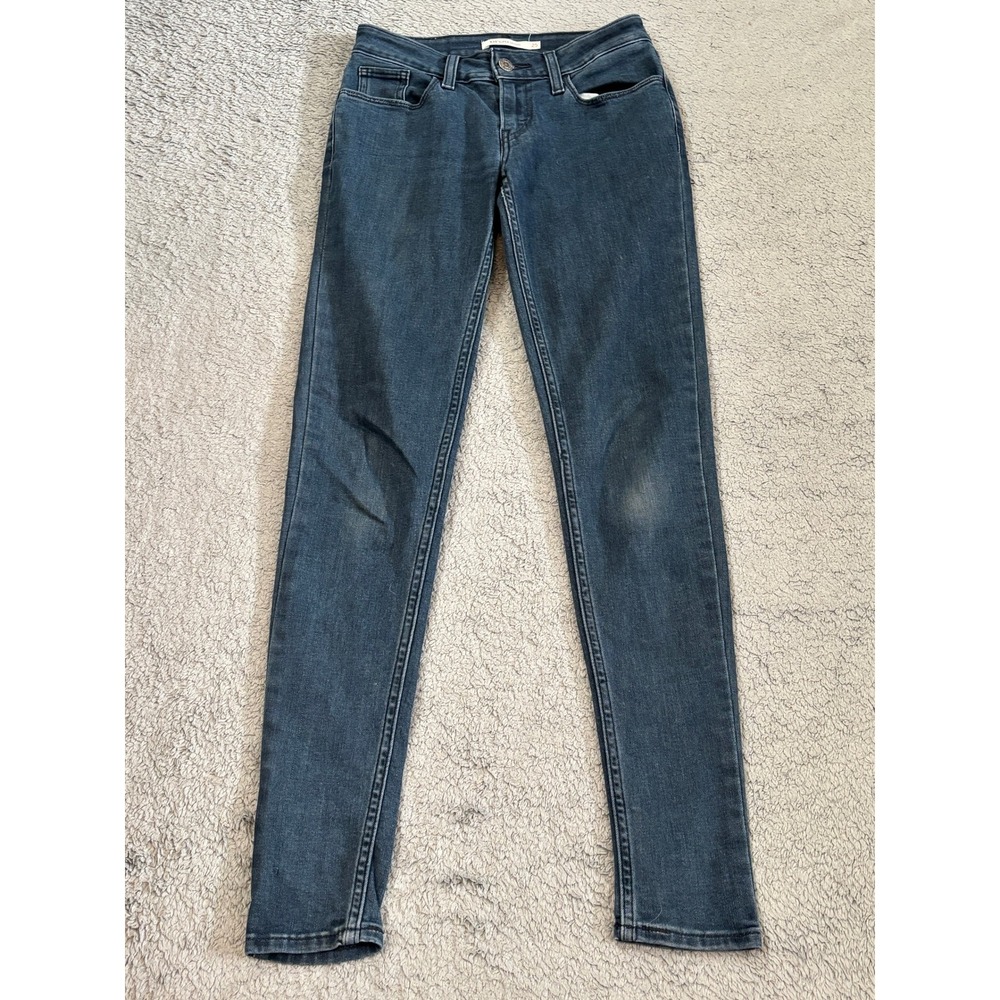 Levis 535 Super Skinny Jeans Womens 25 Dark Wash Low Rise Denim Pants